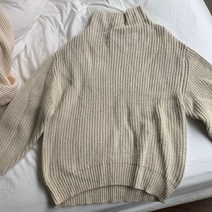 Wilfred Cowl neck Oatmeal Merino Wool Sweater